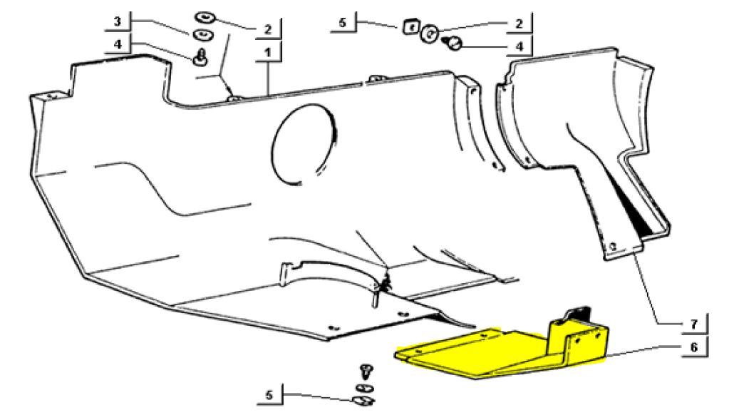 Motorverkleidung Motorschutz rechts hinten TM