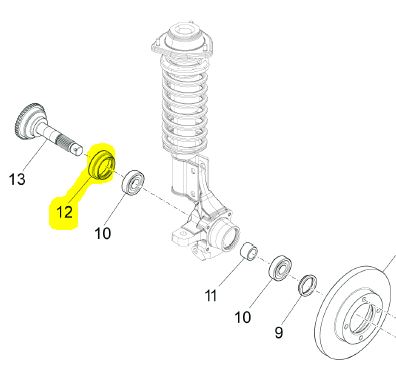 Simmerring Dichtring Radlager vorne innen Quargo SB, Porter