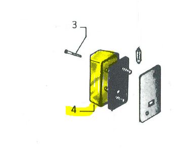 Blinkerglas vorne links APE50 TL4T,TL6T,MP