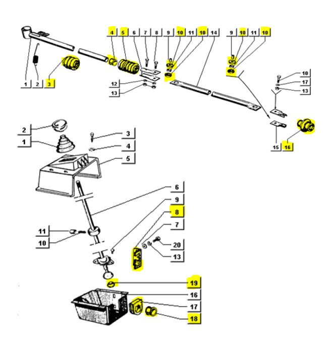 Set Überholung Schaltung TM 703,Car