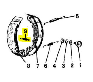 Feder, Backenanzugsfeder Car P2,P3,P,MP