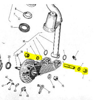 Schwingenlagerung Reparatursatz APE50 16x71 Zubehör