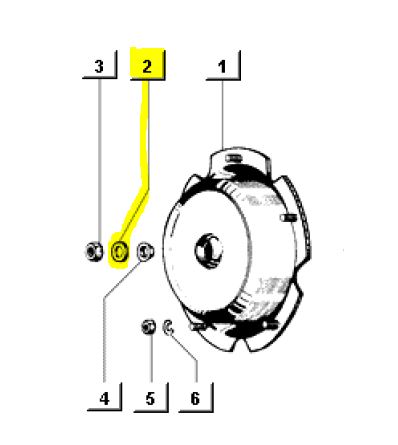 Scheibe Verschraubung Hinterachse, Antriebswelle APE50